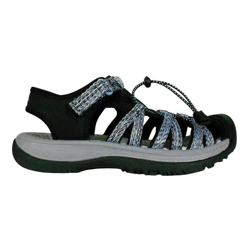 ZeroXposur Water Sandals Womens 7 Black Gray Toe Protection Lace Up River Hiking